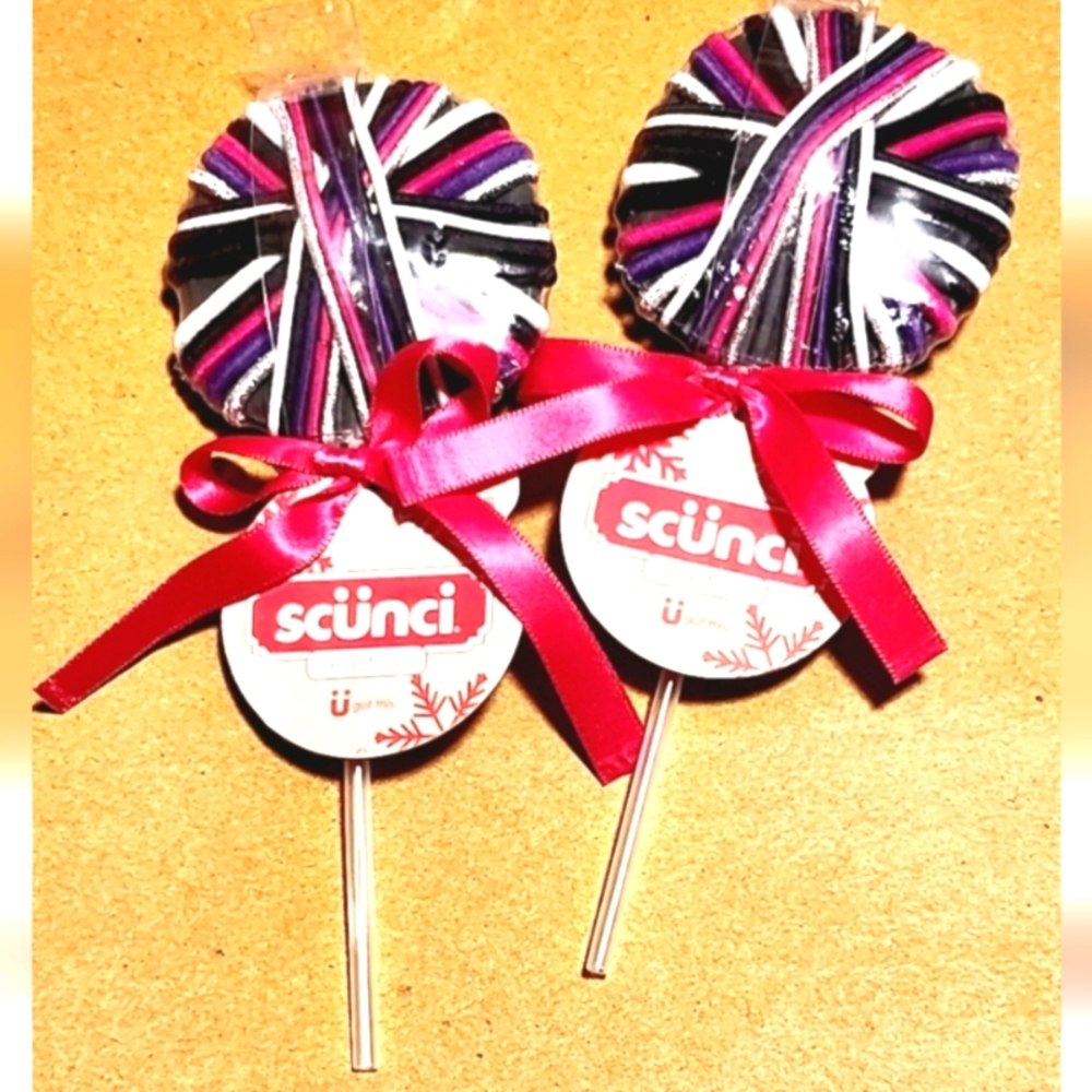 NWT 》2×《 SCÜNCI HAIR ELASTICS LOLLIPOPS 24-ct Each!